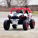 UTV electric pentru copii, Kinderauto RSR 4x4 120W 12V 7Ah, rosu cu alb