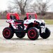 UTV electric pentru copii, Kinderauto RSR 4x4 120W 12V 7Ah, rosu cu alb
